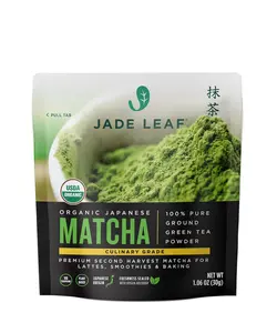 (A)Jade Leaf Matcha Organic Green Tea Powder - Culinary Grade Premium Second Harvest - Authentic Japanese Origin (1.06 Ounce Resealable Pouch)