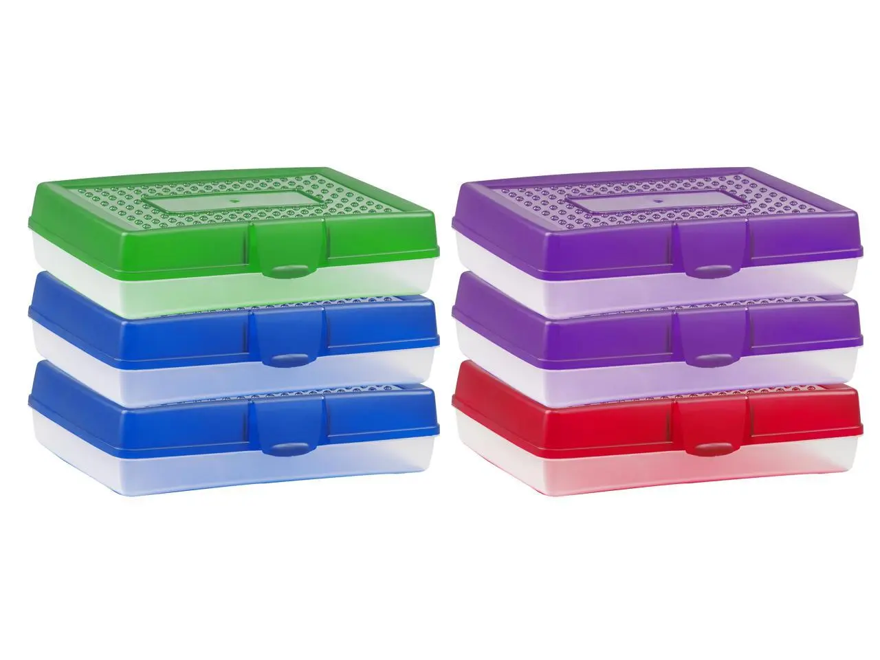 Storex Large Pencil Case, 2 Blue, 2 Purple, 1 Green, 1 Red (case of 6) Storex Large Pencil Case, 2 Blue, 2 Purple, 1 Green, 1 Red (case of 6)