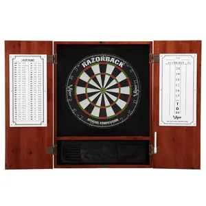 Viper Razorback Sisal Dartboard & Metropolitan Cinnamon Cabinet
