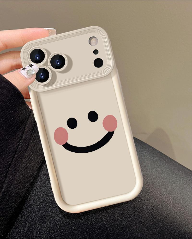 Cute Smiley Face Pattern Phone Case，Compatible with iPhone 11/12/13/14/15/16/17 Pro Max, 14/15/16 Plus, X, & XS Max models.   Shockproof full-coverage soft case.
