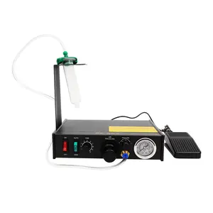 Semi-Automatic Glue Dispenser Machine with Vacuum Back Suction & Precise 0.01ml Drip Control, Electronic Glue Gun for Epoxy Resin Quick-Dry Glue, Repeat Accuracy ±0.5% for Jewelry Electronic Components Instrument Manufacturing Workshop