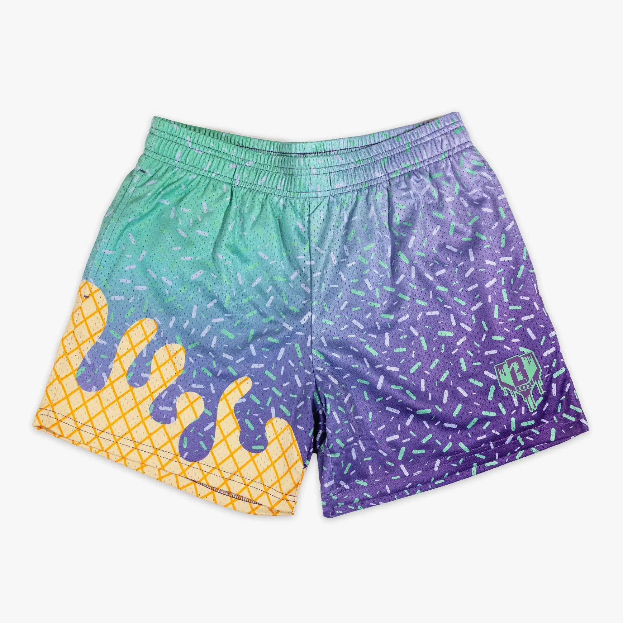 Baseball Lifestyle 101 - Ice Cream Galaxy Grape Mesh Shorts for Youth & Women | Lightweight & Breathable Summer Sports Shorts for Casual & Outdoor Style for Women & Men | Baseball Training, Gym & Everyday Activewear | Perfect Gift for Him