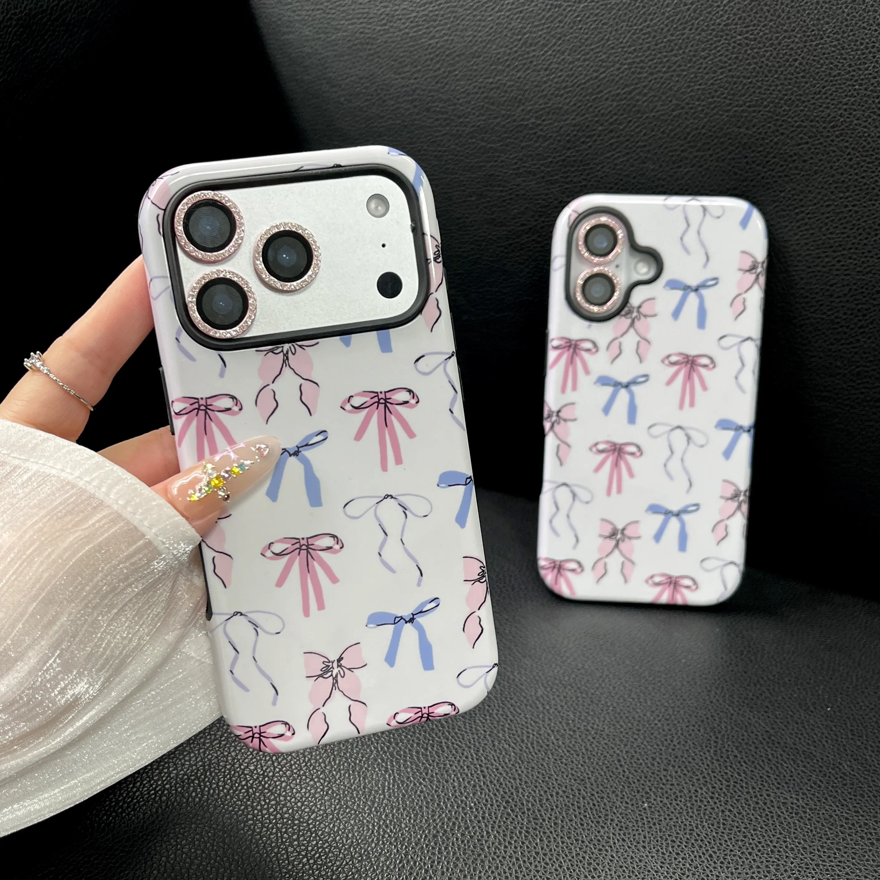 (Gift Idea) Pink Butterfly Festival Double-Layer Protective iPhone Case for Girls, Compatible with iPhone 17/16/15/14/13. Cute and stylish phone case—the perfect holiday gift. Suitable for iPhone 17 Pro Max/17 Pro/16 Plus/15 Pro Max/14/13