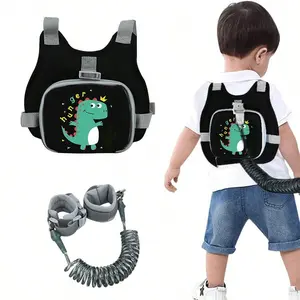 Baby Outdoor Anti-Loss Backpack, Child Safety Strap with Retractable Cord, Foldable Infant Walker Wrist Band, Small Bag for Essentials