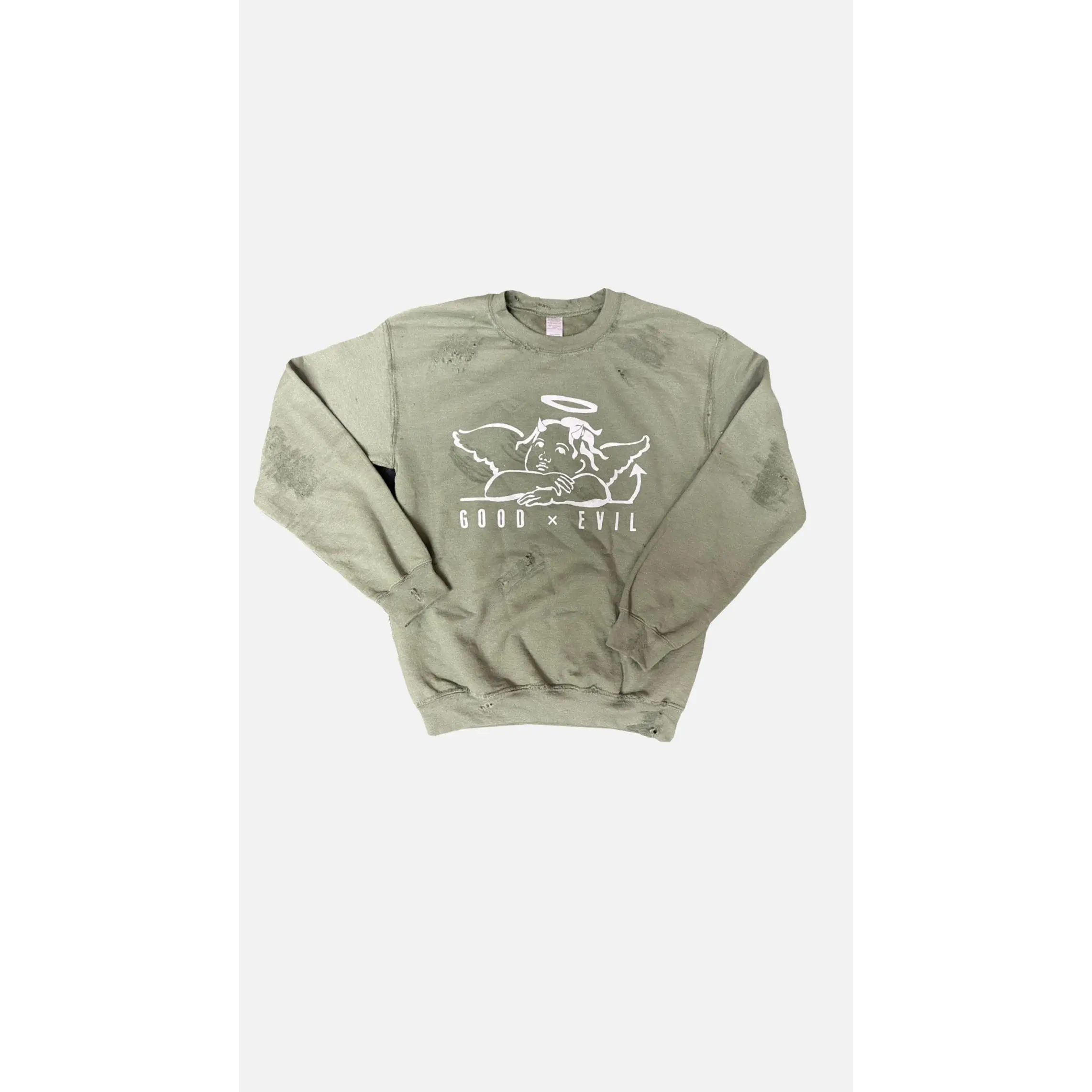 Good X Evil Distressed Sweatshirt