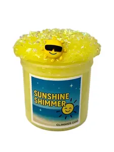 Sunshine Shimmer - Yellow Bingsu Slime, Coconut Scented Slime, Slime Gift, Summer Sensory Slime, Summer Party Gift, Crunchy Slime