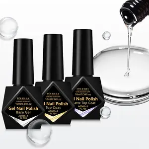 Base Gel, No-Wipe Top Coat, Matte Top Coat, Functional Nail Gel Polish, Scratch & Abrasion Resistant, Alcohol-Free, Unscented, UV LED Curing