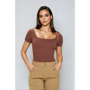 Ribbed Knit Backless Bodysuit