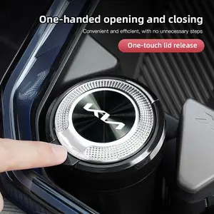 Car Ashtray LED Light Ceramics Inner Liner Ash Tray For KIA K5 K9 Sorento Ceed Sportage Carnival Stinger Forte Niro Cadenza Soul Cerato EV6 Stonic Cerato Telluride Proceed RIO Borrego Seltos Picanto
