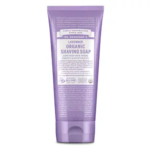 Dr. Bronner's - Organic Shaving Soap (Lavender, 7 Ounce) - Certified Organic, Sugar and Shikakai Powder, Soothes and Moisturizes for Close Comfortable Shave, Use on Face, Underarms and Legs