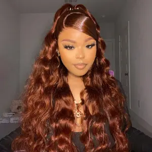 [Exclusive Deal] OQ HAIR #33 Ginger Color Middle/Side C Part Body Wave Wig 7x5 Wear Go Glueless Wig Human Hair Wigs Beginner Friendly