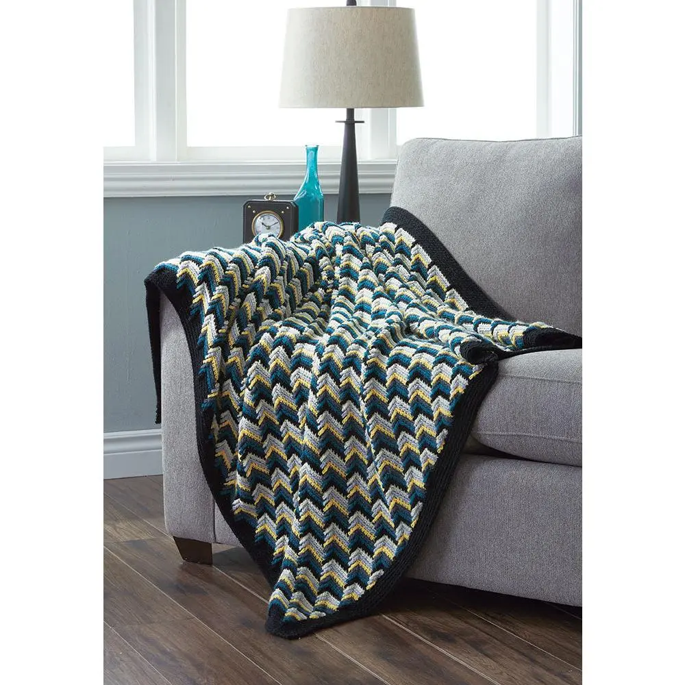 Drop Stitch Chevron Blanket