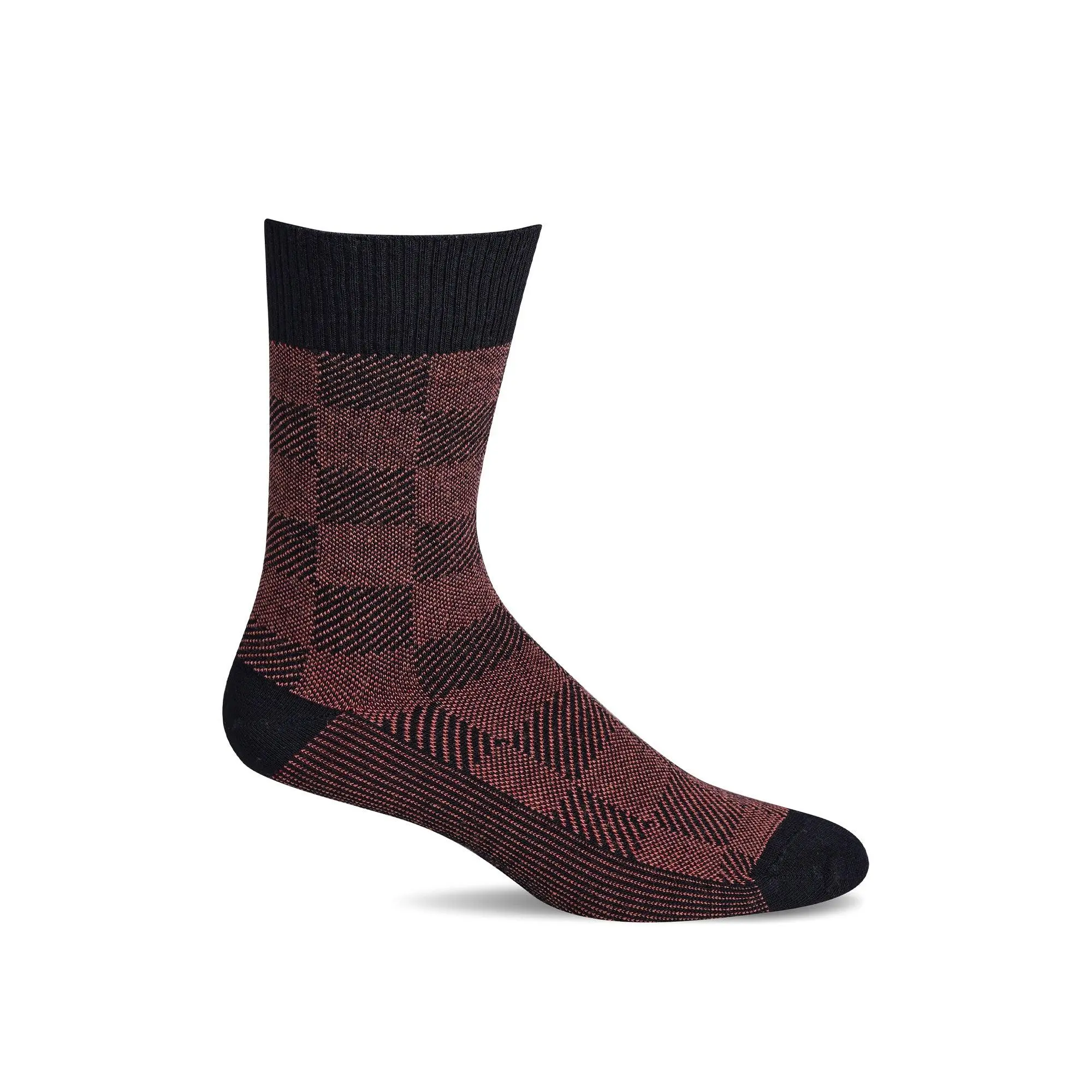 Sockwell Men’s Buff Check | Essential Comfort Socks - Black