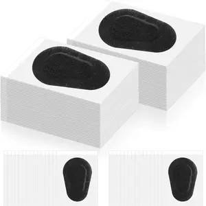 120 Pcs Disposable Latex Free Black Adhesive Eye Patches for Adults, 3.3 x 2.3 Inches Adhesive Bandages