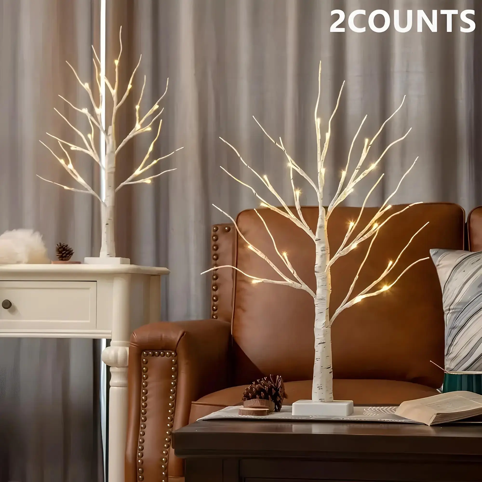 Tree Shaped Night Light, 1 Count/2 Counts Creative USB Powered Decorative Light for Home Party Wedding Festival, Fall Decor, Christmas Decoration, Halloween