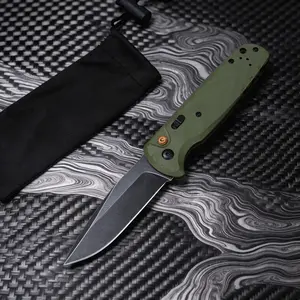 4300 practical folding knife with G10 handles and high-hardness steel, ideal for camping, driving, everyday carry, and package opening. Gift for men