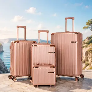 3pcs Luggage Set with Toiletry Bag — Durable Travel Essentials, Carry-On Suitcase with 360° Dual-Spin Wheels