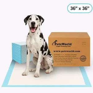 PetsWorld Gigantic Dog Training & Potty Pads, Ideal for Dog Training and More, 36x36-in