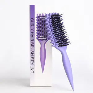 Curly Hair Detangling Brush – Curl Defining Flexible Vent Brush for Fast Drying & Frizz Control