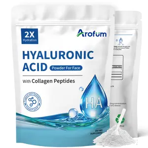 Hyaluronic Acid Powder with Collagen Peptides, for DIY Hydrating Serum & Skincare, 100g/3.52oz