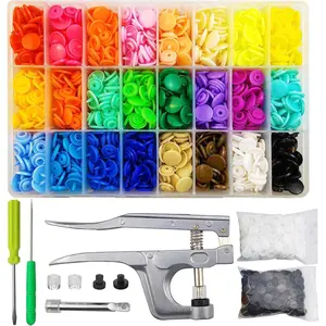 Plastic Snaps with Snap Pliers, 460 Sets 24-Colors Snap Buttons for Sewing, Snap Fasteners Kit for Sewing, Clothing, Crafting