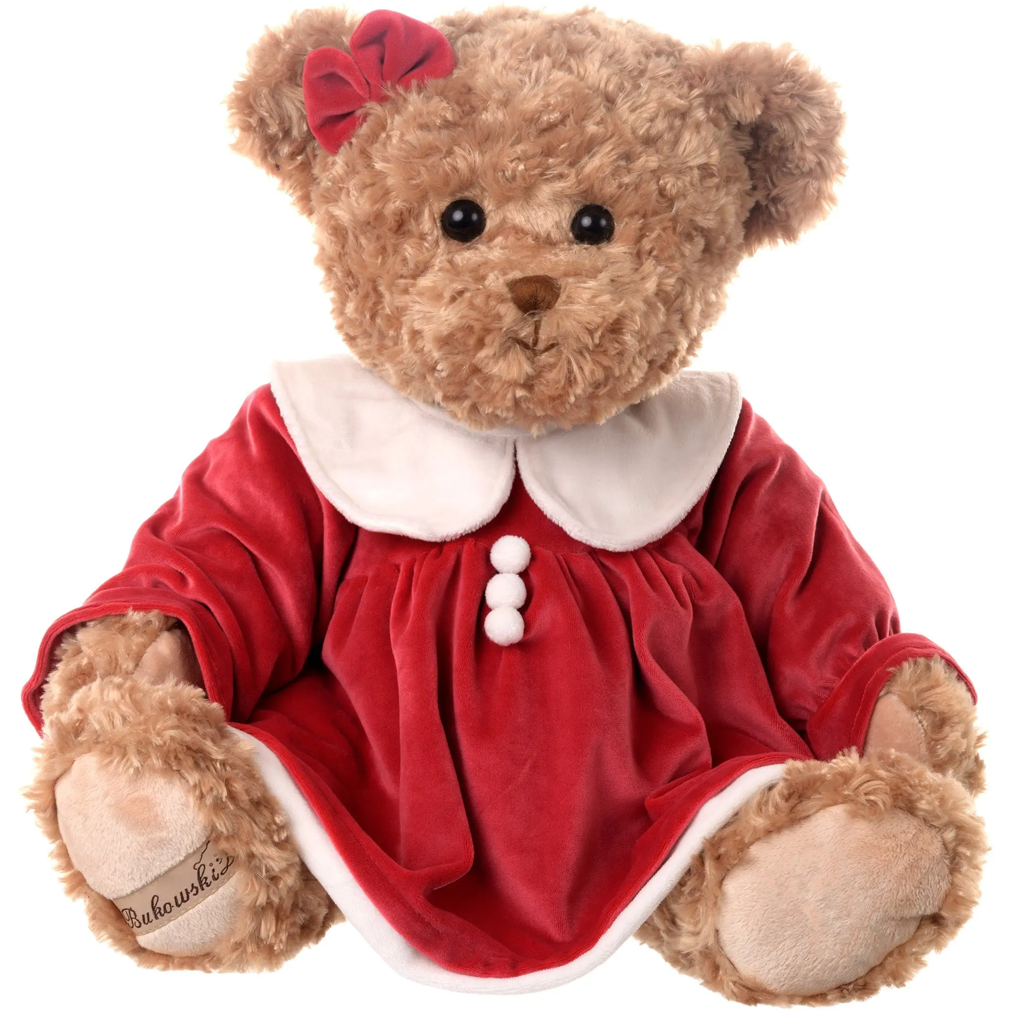 Bukowski Bears The Great Celine 14 Inch Soft Plush Bear Stuffed Animal Toy with Holiday Dress for Kids and Adults