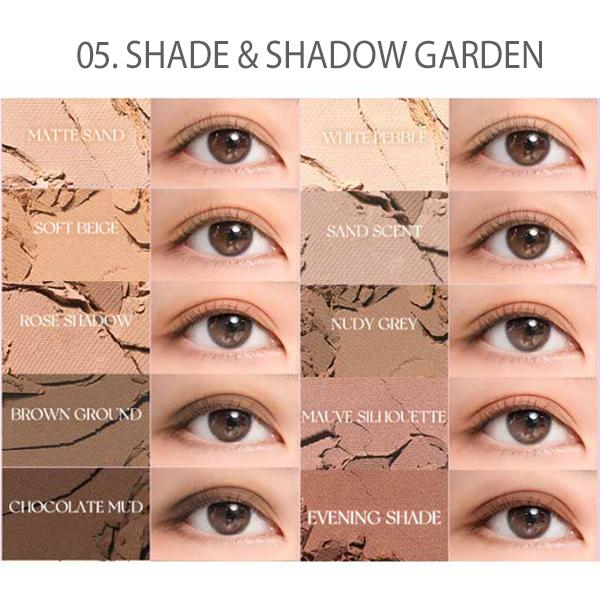 Rom&nd Secret Garden Eyeshadow Palette - 9 Colors for Accents & Layering, Matted Formula, Long-Lasting, Beige Shades, Perfect for Daily Wear
