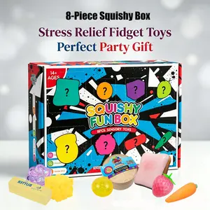 8‑Piece Set Poke Box Malt Sugar Stress Relief Fidget Toys, Sensory Bundle, Creative Slow‑Return Squishy, Party Gift, 8 Different Styles, Surprise Unboxing, Random Styles