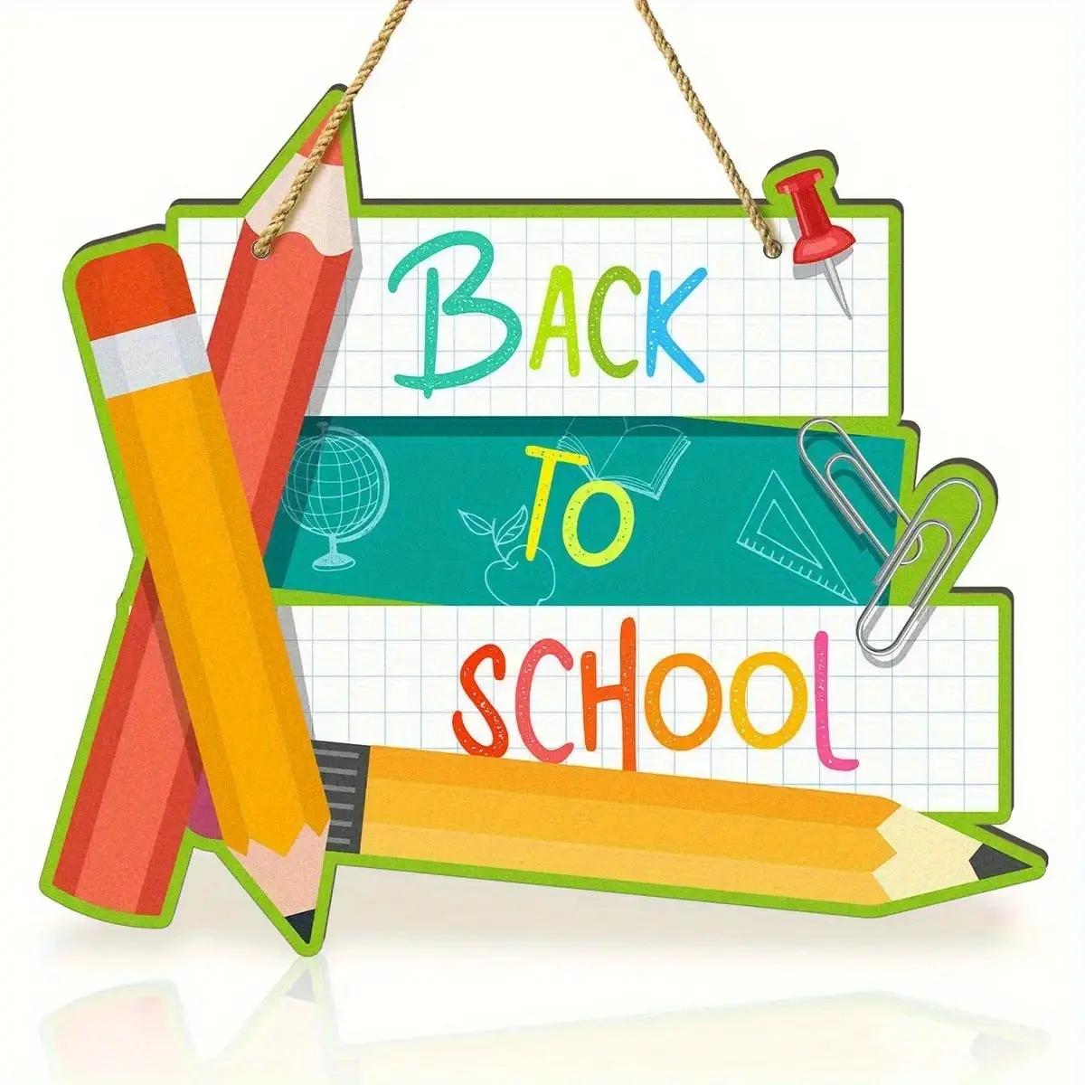 Wooden Hanging Welcome Sign Set, Back-To-School Season, Welcomes Teachers and Students, Fun Wooden Wall Decor, Unique Festival Gift