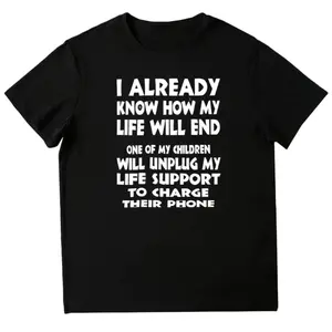 White Lettering on Black Tee: A Funny and Unique Shirt for Casual and Gift Purposes