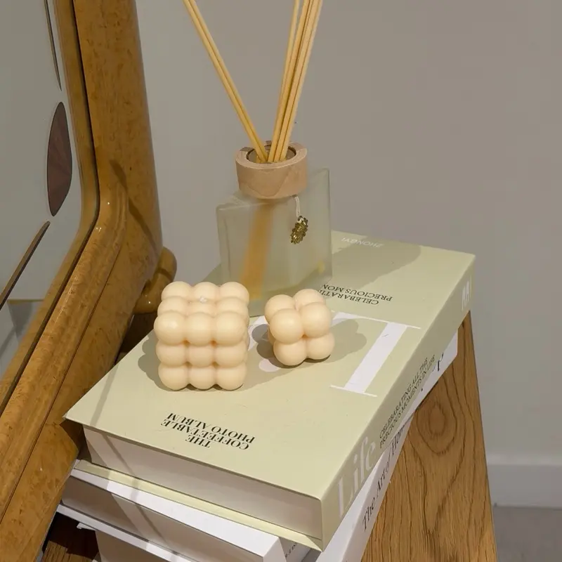 Modern Cube Candle, Home Decor Item for Family Use