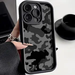Camouflage Pattern Phone Case, Full Body Shockproof Phone Protective Cover, Phone Accessories Compatible with iPhone 11 12 13 14 15 16 Series