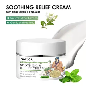 MAYLOR Soothing & Relief Cream - Herbal Moisturizer for Sensitive Skin, 30g/1oz, Gentle, Lightweight, Silky Texture, Honeysuckle & Peppermint Infused