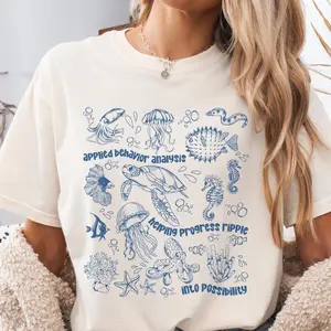 ABA Therapy T-Shirt, Graduation Gift, Inspirational, Summer Ocean, For Behavior Analyst, RBT, Special Education Teacher