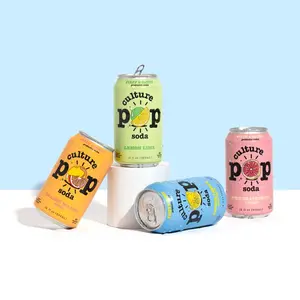 Culture Pop Soda ZESTY & TARTY Variety Pack - Orange Mango, Lemon Lime, Ginger Lemon, Pink Grapefruit