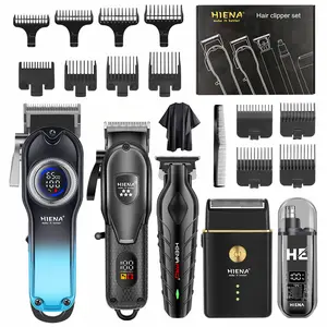 Electric hair clipper and shaving set, hair clipper set, 1 set of rechargeable hair clipper and electric shaver with accessories, rechargeable hair clipper cordless hair clipper, are excellent gifts for fathers, husbands, and boyfriends