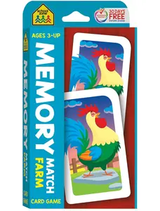 School Zone Memory Match Farm Card Game: 56 Game Cards, Preschool, Kindergarten, Animals, Early Reading, Counting, Matching, Vocabulary, Ages 3+ Cards – April 24, 2019