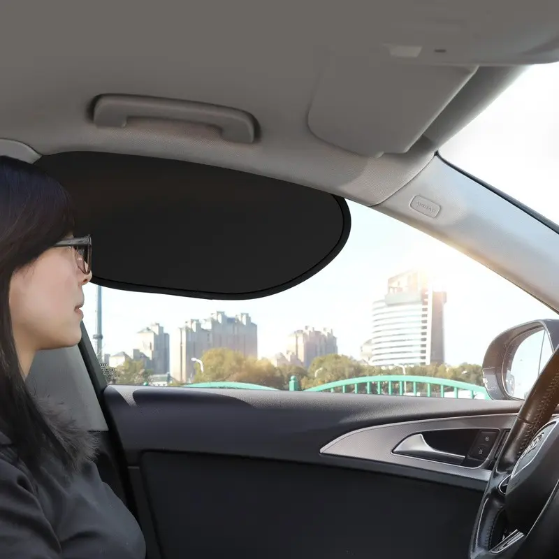 2/4pcs Summer Car Driver Sunshade, Heat Insulation Cooling, Static Adhesive Sunscreen, No Trace, Non-Obstructive View, Side Window Cover, Car Accessory
