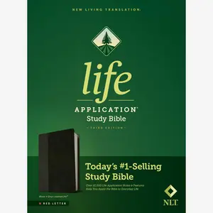 NLT Life Application Study Bible, Third Edition (LeatherLike, Black/Onyx, Red Letter)