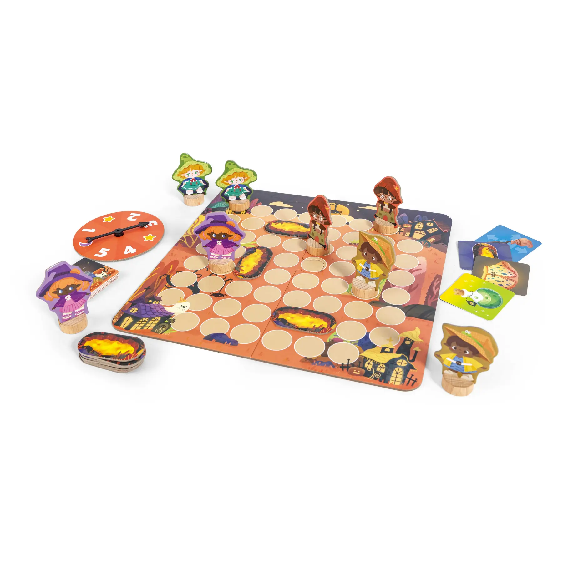 Hape Magic Mayhem Wood Board Game - Quality Materials, Plenty of Pieces, Action Cards, Teaches Social Skills, Fine Motor Skills & Hand Dexterity Development