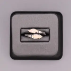 Sterling Silver Stone Ring - Toi Et Moi Opal Design