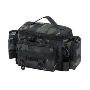 Men's Fishing Bag, Canvas Material, Outdoor Camouflage Sports Backpack, Single Shoulder Tool Bag, Perfect for Hiking & Camping, Fishing Gear