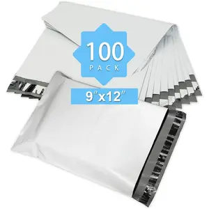 Reliable Mailer 9x12 Inch 100Pcs White Poly Mailers Bulk Envelopes Shipping Bags Self Seal Adhesive Waterproof and Tear-Proof Postal Expandable Polyethylene for Business Shipping Packaging
