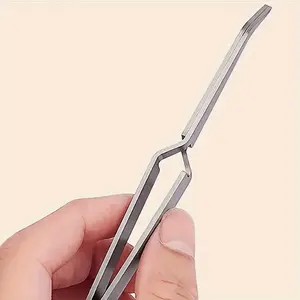 Professional Nail Tweezers with Non-Slip Handle, Heavy-Duty Metal Structure for Manicure & Pedicure, Durable Salon Essential Tool