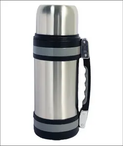 AT1580 50 Oz Vacuum Insulated Wide Mouth Bottle with Shoulder Strap for Easy Carrying and Secure Grip