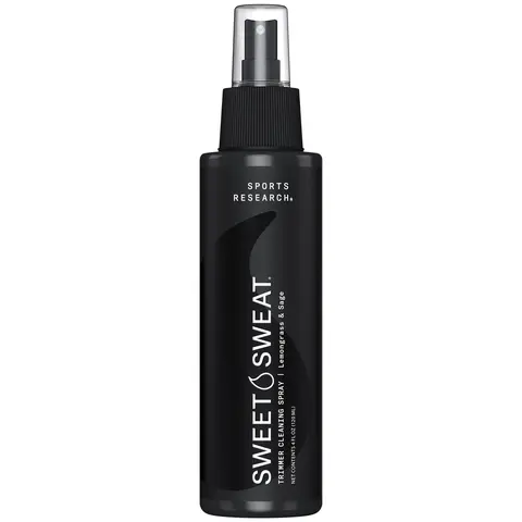 Sweet Sweat Waist Trimmer Cleaning Spray | Freshen & Clean Neoprene Trimmers, Yoga Mat, Gym Equipment & More! | Made with Lemongrass & Sage Oil - 4oz.