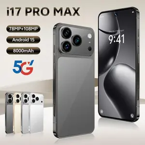17pro max  I17 PRO MAX Android Smartphone, 7.3 Inch Dual 108MP+78MP Cameras, Long-Lasting 8000mAh Battery, Fast Charging, OTG Function, Facial Recognition Unlocking, 12GB RAM +512GB ROM, 5G Network, Unlock Cellphone..
