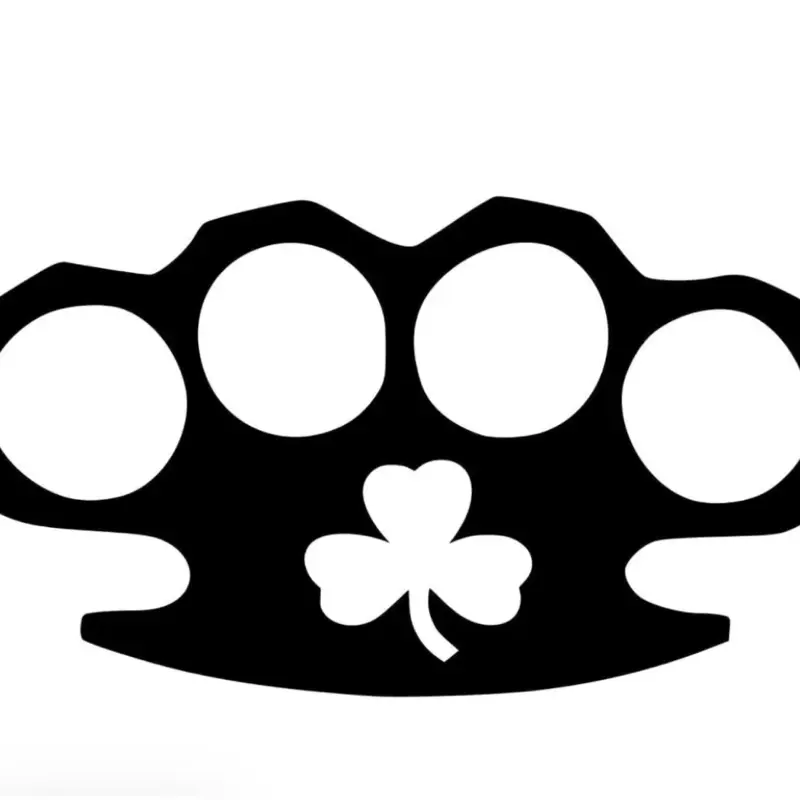 Irish Brass Knuckles Vinyl Decal - 5.5 in Car Exterior Accessory Sticker for Cars, Notebooks, Laptops
