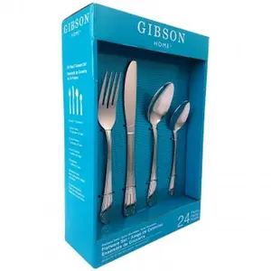 Gibson Home Mariano 24-Piece Stainless Steel Combo Dinner Sets, Kitchen Cutlery & Tableware Set