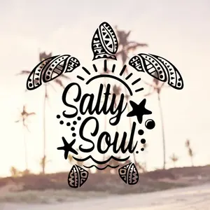 Salty Soul Decal, Sea Turtle vinyl decal, Sea Turtle car decal